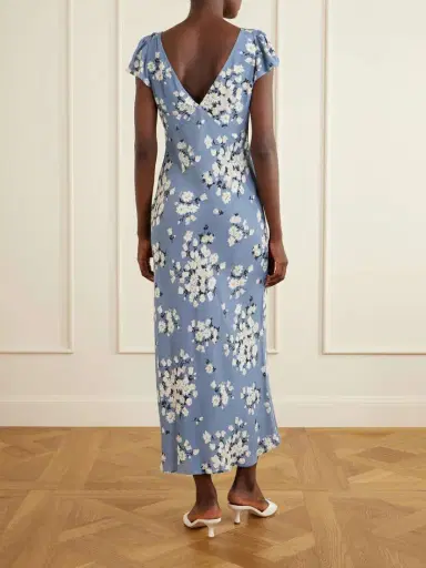 Rixo Cathy Floral-print Crepe Midi Dress | Thumbnail 3 Rixo Cathy Floral-print Crepe Midi Dress | Thumbnail 3