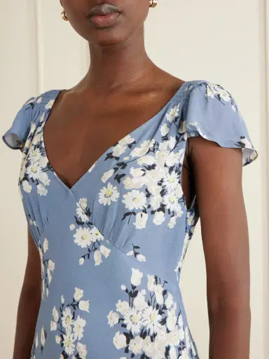 Rixo Cathy Floral-print Crepe Midi Dress | Thumbnail 4 Rixo Cathy Floral-print Crepe Midi Dress | Thumbnail 4