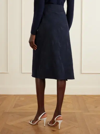Erdem Asymmetric Floral-jacquard Cotton-blend Midi Skirt | Thumbnail 4 Erdem Asymmetric Floral-jacquard Cotton-blend Midi Skirt | Thumbnail 4