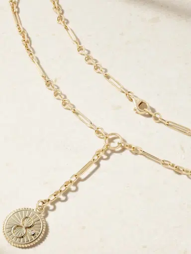 Foundrae Karma + Fine Mixed Clip 18-karat Gold Diamond Necklace | Thumbnail 3 Foundrae Karma + Fine Mixed Clip 18-karat Gold Diamond Necklace | Thumbnail 3