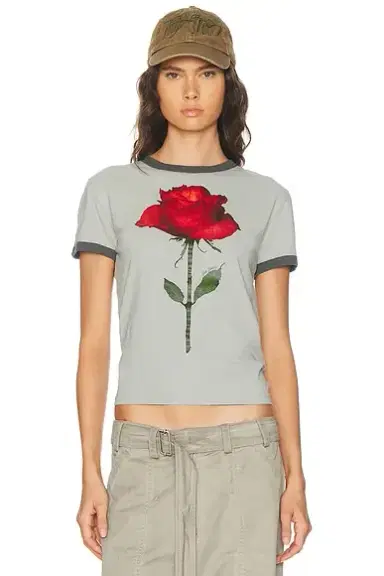 Acne Studios Etza Rose T-Shirt | Thumbnail 1 Acne Studios Etza Rose T-Shirt | Thumbnail 1