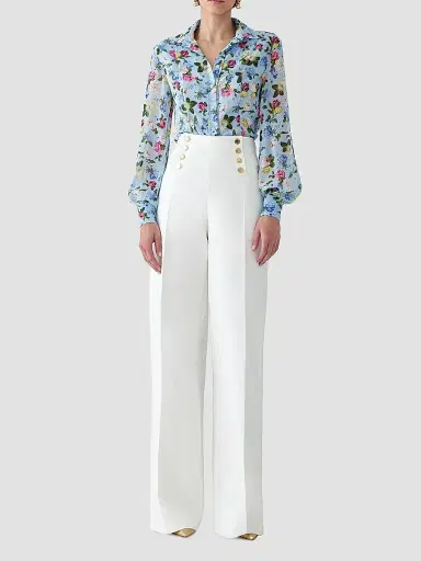 Carolina Herrera Women's Cabana Isabella Floral Silk Shirt | Thumbnail 2 Carolina Herrera Women's Cabana Isabella Floral Silk Shirt | Thumbnail 2
