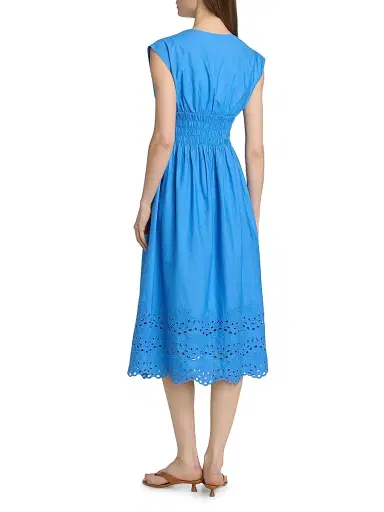 Rails Women's Roxanne Cotton Embroidered Midi-Dress - Harbor Blue | Thumbnail 5 Rails Women's Roxanne Cotton Embroidered Midi-Dress - Harbor Blue | Thumbnail 5