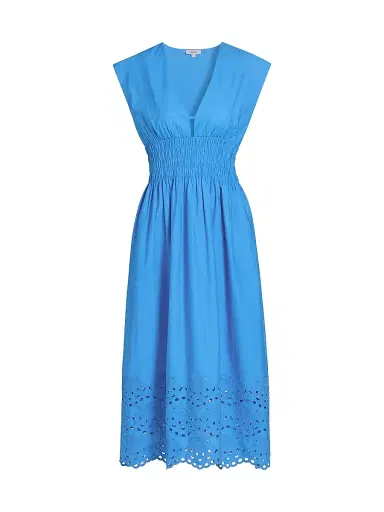 Rails Women's Roxanne Cotton Embroidered Midi-Dress - Harbor Blue | Thumbnail 1 Rails Women's Roxanne Cotton Embroidered Midi-Dress - Harbor Blue | Thumbnail 1
