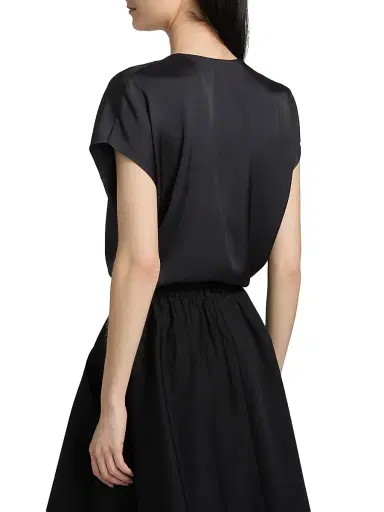Vince Women's Double V-Neck Silk-Blend Top | Thumbnail 5 Vince Women's Double V-Neck Silk-Blend Top | Thumbnail 5