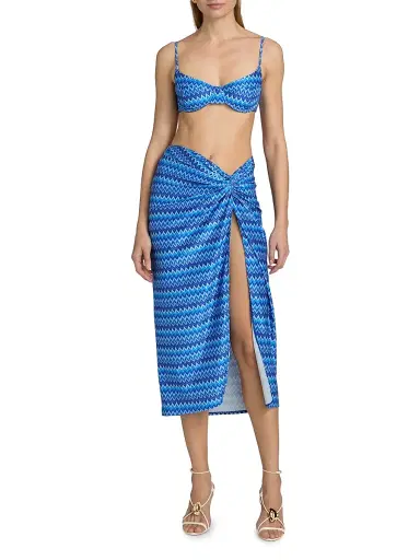 Ramy Brook Women's Xana Wave Cover-Up Skirt - Ocean Wave - Size XL | Thumbnail 2 Ramy Brook Women's Xana Wave Cover-Up Skirt - Ocean Wave - Size XL | Thumbnail 2
