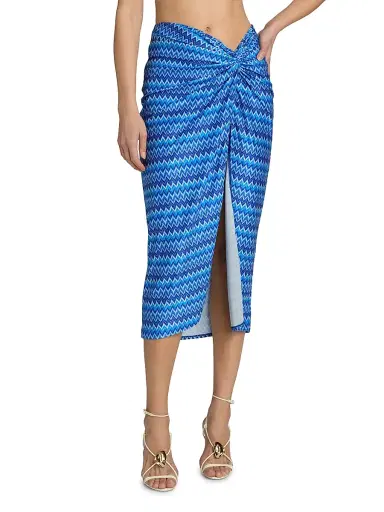 Ramy Brook Women's Xana Wave Cover-Up Skirt - Ocean Wave - Size XL | Thumbnail 3 Ramy Brook Women's Xana Wave Cover-Up Skirt - Ocean Wave - Size XL | Thumbnail 3