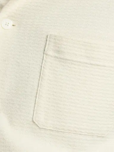 Frame Men's Jacquard Cotton Short-Sleeve Shirt - Cream | Thumbnail 7 Frame Men's Jacquard Cotton Short-Sleeve Shirt - Cream | Thumbnail 7
