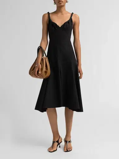 Proenza Schouler Women's Leo Cotton Poplin Midi-Dress | Thumbnail 2 Proenza Schouler Women's Leo Cotton Poplin Midi-Dress | Thumbnail 2