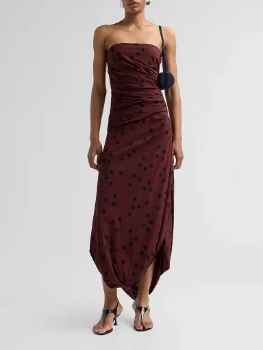 Proenza Schouler Women's Nayara Polka Dot Jersey Maxi Dress - Espresso Multi - Size 10 | Thumbnail 2 Proenza Schouler Women's Nayara Polka Dot Jersey Maxi Dress - Espresso Multi - Size 10 | Thumbnail 2