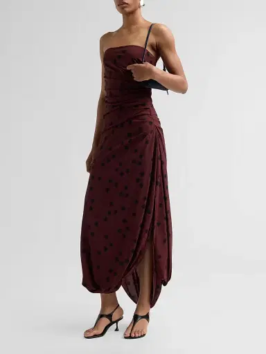 Proenza Schouler Women's Nayara Polka Dot Jersey Maxi Dress - Espresso Multi - Size 10 | Thumbnail 4 Proenza Schouler Women's Nayara Polka Dot Jersey Maxi Dress - Espresso Multi - Size 10 | Thumbnail 4