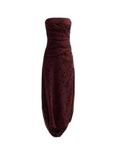 Proenza Schouler Women's Nayara Polka Dot Jersey Maxi Dress - Espresso Multi - Size 10 | Thumbnail 1 Proenza Schouler Women's Nayara Polka Dot Jersey Maxi Dress - Espresso Multi - Size 10 | Thumbnail 1