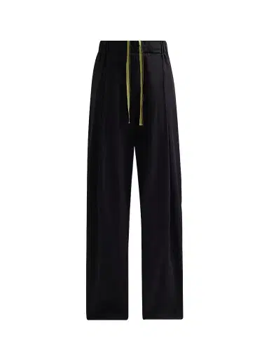 Proenza Schouler Women's Lissia Cotton Drawstring Pants - Black - Size 12 | Thumbnail 1 Proenza Schouler Women's Lissia Cotton Drawstring Pants - Black - Size 12 | Thumbnail 1