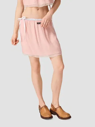 Miu Miu Women's Chiffon Mini Skirt - Pink - Size 0 | Thumbnail 5 Miu Miu Women's Chiffon Mini Skirt - Pink - Size 0 | Thumbnail 5