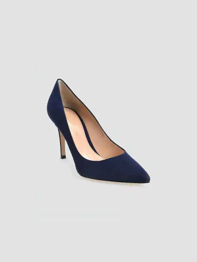 Gianvito Rossi Women's Texas 85MM Suede Pumps - Denim - Size 12 | Thumbnail 3 Gianvito Rossi Women's Texas 85MM Suede Pumps - Denim - Size 12 | Thumbnail 3