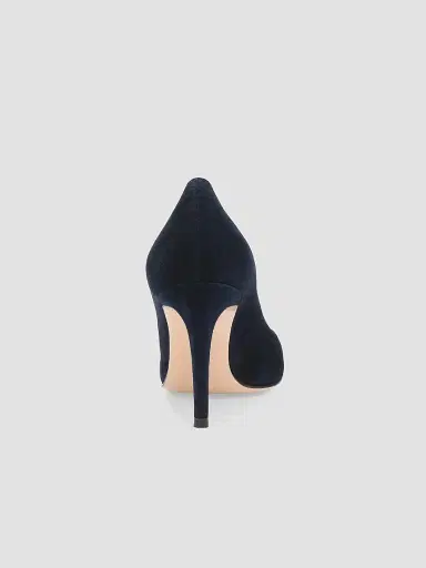 Gianvito Rossi Women's Texas 85MM Suede Pumps - Denim - Size 12 | Thumbnail 4 Gianvito Rossi Women's Texas 85MM Suede Pumps - Denim - Size 12 | Thumbnail 4