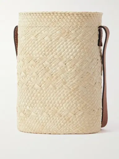 Loewe Paula's Ibiza Leather-Trimmed Raffia Bucket Bag - Men | Thumbnail 4 Loewe Paula's Ibiza Leather-Trimmed Raffia Bucket Bag - Men | Thumbnail 4