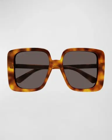 Gucci Oversized Square Havana Acetate Sunglasses | Thumbnail 2 Gucci Oversized Square Havana Acetate Sunglasses | Thumbnail 2