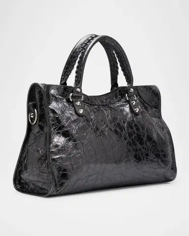 Balenciaga Le City Medium Metallic Leather Top-Handle Bag | Thumbnail 2 Balenciaga Le City Medium Metallic Leather Top-Handle Bag | Thumbnail 2