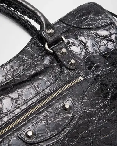 Balenciaga Le City Medium Metallic Leather Top-Handle Bag | Thumbnail 5 Balenciaga Le City Medium Metallic Leather Top-Handle Bag | Thumbnail 5