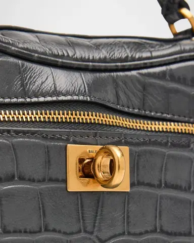 Balenciaga Rodeo Croc-Embossed Leather Vanity Top-Handle Bag | Thumbnail 5 Balenciaga Rodeo Croc-Embossed Leather Vanity Top-Handle Bag | Thumbnail 5