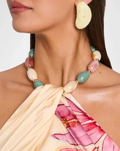 Retrofête Milani Beaded Silk Halter Top | Thumbnail 6 Retrofête Milani Beaded Silk Halter Top | Thumbnail 6