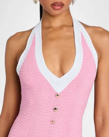 Retrofete Jayde Metallic Rib-Knit Romper | Thumbnail 4 Retrofete Jayde Metallic Rib-Knit Romper | Thumbnail 4