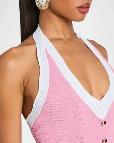 Retrofete Jayde Metallic Rib-Knit Romper | Thumbnail 6 Retrofete Jayde Metallic Rib-Knit Romper | Thumbnail 6