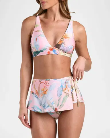 L'AGENCE Lexie Palm-Print Bikini Top | Thumbnail 4 L'AGENCE Lexie Palm-Print Bikini Top | Thumbnail 4