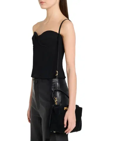 Balenciaga Rodeo Mini Suede Top-Handle Bag | Thumbnail 1 Balenciaga Rodeo Mini Suede Top-Handle Bag | Thumbnail 1