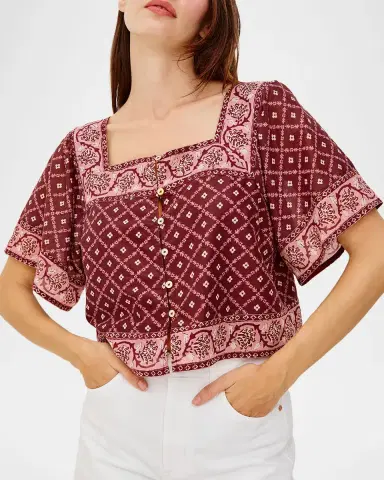 Rails Ellen Printed Crop Top | Thumbnail 3 Rails Ellen Printed Crop Top | Thumbnail 3