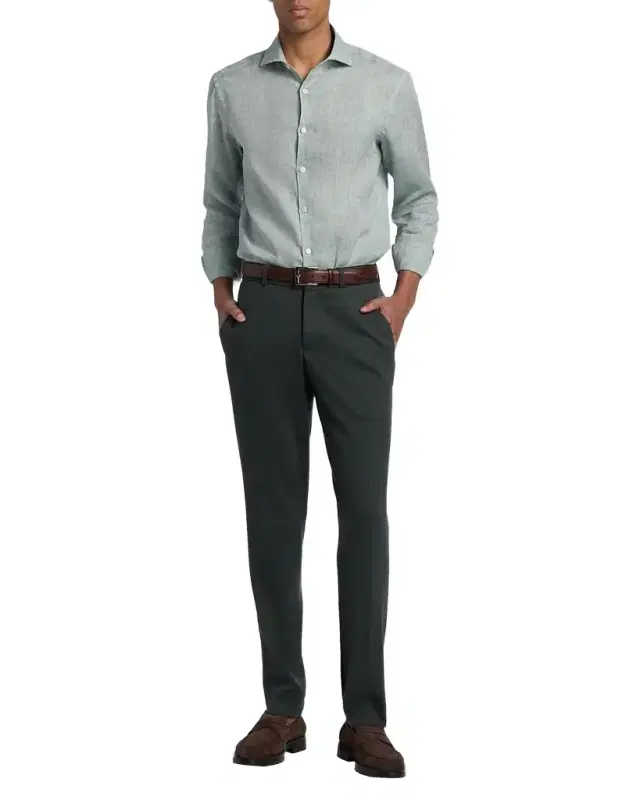 Men 's Solid Linen Classic Fit Sport Shirt Men 's Solid Linen Classic Fit Sport Shirt
