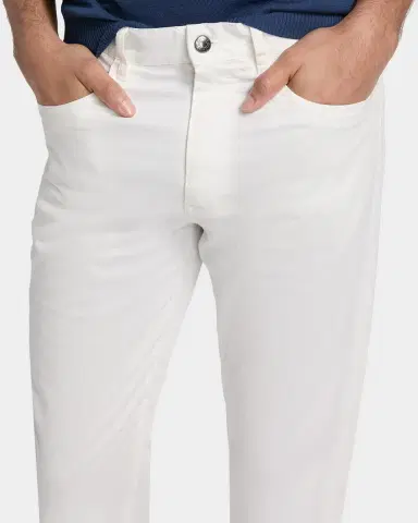 Canali Men's Cotton Straight Leg Five-Pocket Pants | Thumbnail 4 Canali Men's Cotton Straight Leg Five-Pocket Pants | Thumbnail 4