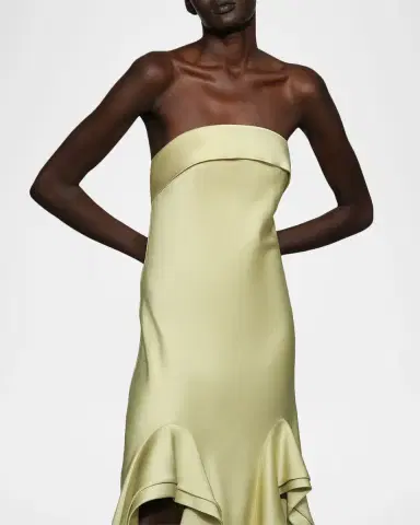 Et Ochs Vernon Strapless Draped Side-Slit Gown | Thumbnail 4 Et Ochs Vernon Strapless Draped Side-Slit Gown | Thumbnail 4