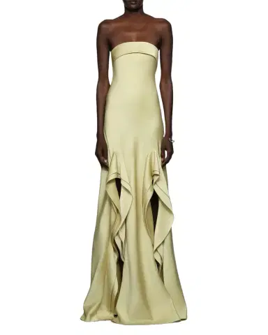 Et Ochs Vernon Strapless Draped Side-Slit Gown | Thumbnail 1 Et Ochs Vernon Strapless Draped Side-Slit Gown | Thumbnail 1