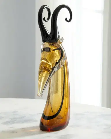 John-Richard Collection Abstract Glass Antelope Sculpture | Thumbnail 1 John-Richard Collection Abstract Glass Antelope Sculpture | Thumbnail 1