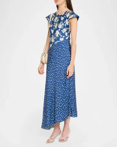 Tanya Taylor Violeta Printed Silk-Blend Maxi Dress | Thumbnail 3 Tanya Taylor Violeta Printed Silk-Blend Maxi Dress | Thumbnail 3