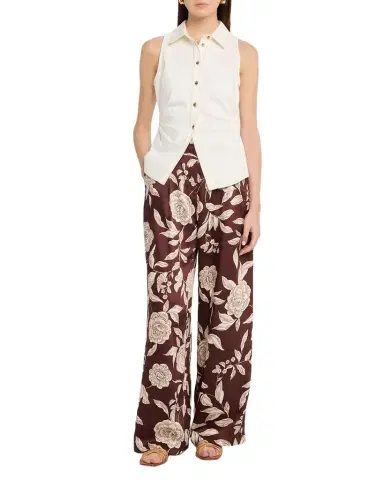TANYA TAYLOR Hanelle Button-Front Denim Top | Thumbnail 1 TANYA TAYLOR Hanelle Button-Front Denim Top | Thumbnail 1
