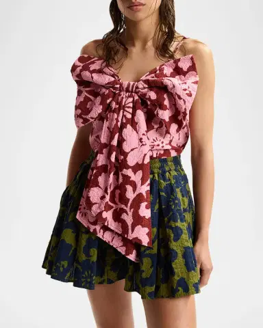 Essentiel Antwerp Floral Cotton Bow Top | Thumbnail 3 Essentiel Antwerp Floral Cotton Bow Top | Thumbnail 3