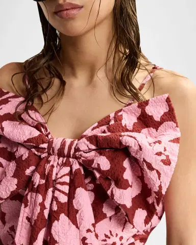 Essentiel Antwerp Floral Cotton Bow Top | Thumbnail 4 Essentiel Antwerp Floral Cotton Bow Top | Thumbnail 4