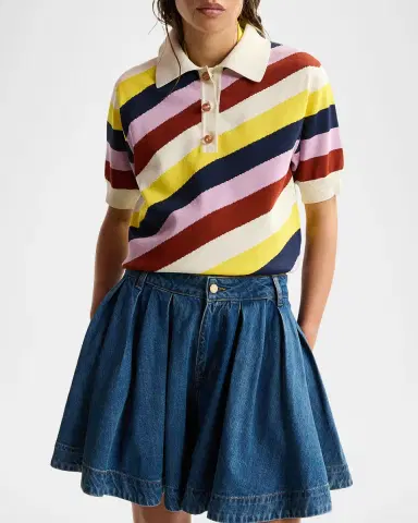 Essentiel Antwerp Stripe Knit Polo Shirt | Thumbnail 3 Essentiel Antwerp Stripe Knit Polo Shirt | Thumbnail 3
