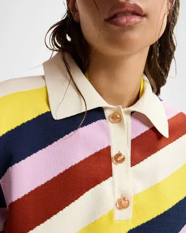 Essentiel Antwerp Stripe Knit Polo Shirt | Thumbnail 4 Essentiel Antwerp Stripe Knit Polo Shirt | Thumbnail 4