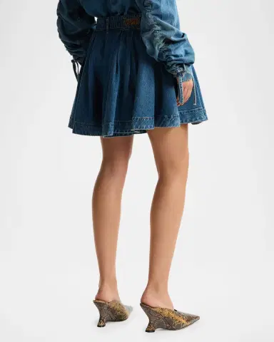 Essentiel Antwerp Flared Denim Mini Skirt | Thumbnail 2 Essentiel Antwerp Flared Denim Mini Skirt | Thumbnail 2