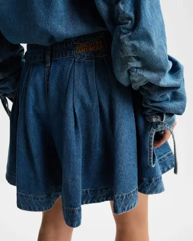 Essentiel Antwerp Flared Denim Mini Skirt | Thumbnail 4 Essentiel Antwerp Flared Denim Mini Skirt | Thumbnail 4
