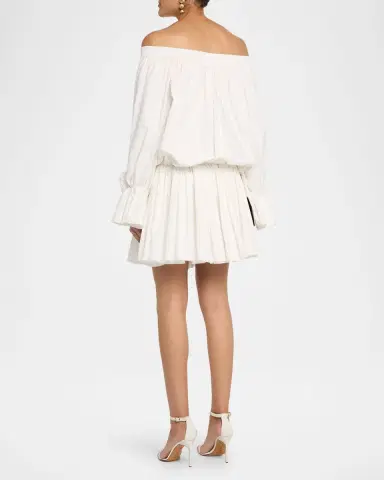 Essentiel Antwerp Cotton Off-The-Shoulder Mini Dress | Thumbnail 2 Essentiel Antwerp Cotton Off-The-Shoulder Mini Dress | Thumbnail 2