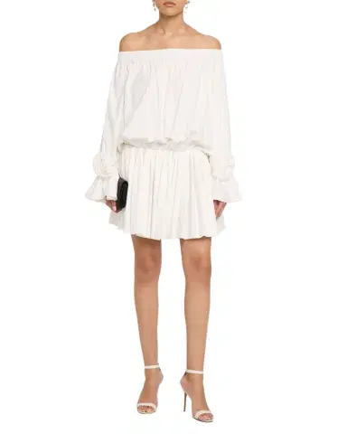 Essentiel Antwerp Cotton Off-The-Shoulder Mini Dress | Thumbnail 1 Essentiel Antwerp Cotton Off-The-Shoulder Mini Dress | Thumbnail 1