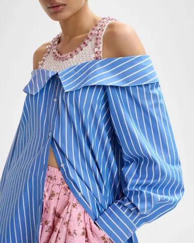 Essentiel Antwerp Layered Embellished Shirtdress | Thumbnail 3 Essentiel Antwerp Layered Embellished Shirtdress | Thumbnail 3