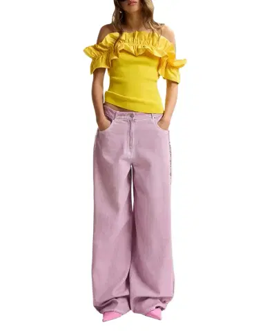 Essentiel Antwerp Embellished Wide-Leg Baggy Jeans | Thumbnail 1 Essentiel Antwerp Embellished Wide-Leg Baggy Jeans | Thumbnail 1