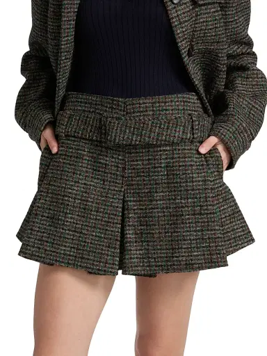 A.L.C. Women's Como Tweed Shorts - Cognac Forest | Thumbnail 3 A.L.C. Women's Como Tweed Shorts - Cognac Forest | Thumbnail 3