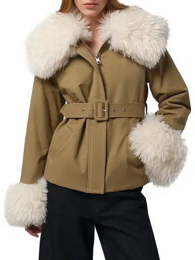 Apparis Women's Parker Belted Jacket | Thumbnail 3 Apparis Women's Parker Belted Jacket | Thumbnail 3